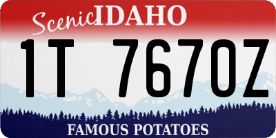 ID license plate 1T7670Z