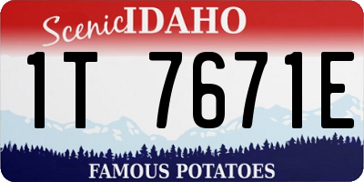ID license plate 1T7671E