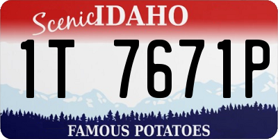 ID license plate 1T7671P