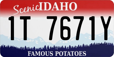 ID license plate 1T7671Y