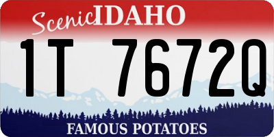 ID license plate 1T7672Q