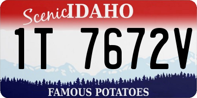 ID license plate 1T7672V