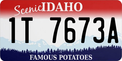 ID license plate 1T7673A
