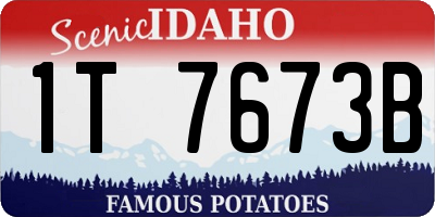 ID license plate 1T7673B