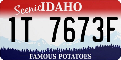ID license plate 1T7673F