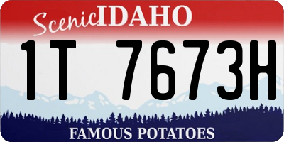 ID license plate 1T7673H