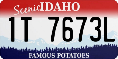 ID license plate 1T7673L