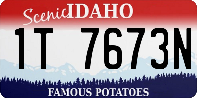 ID license plate 1T7673N