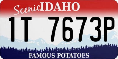 ID license plate 1T7673P