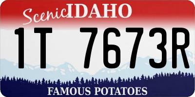 ID license plate 1T7673R