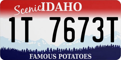 ID license plate 1T7673T