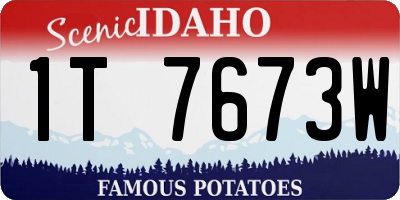 ID license plate 1T7673W
