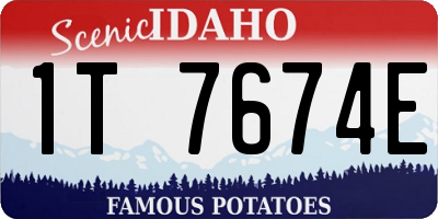 ID license plate 1T7674E