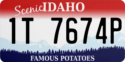 ID license plate 1T7674P