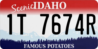 ID license plate 1T7674R