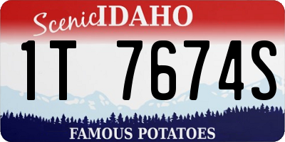 ID license plate 1T7674S