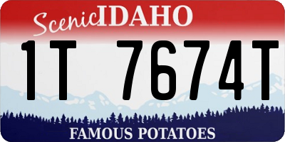 ID license plate 1T7674T