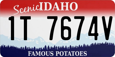 ID license plate 1T7674V