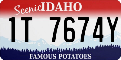 ID license plate 1T7674Y