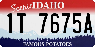 ID license plate 1T7675A