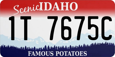 ID license plate 1T7675C