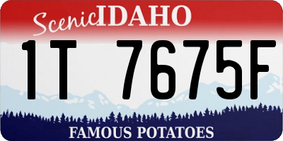 ID license plate 1T7675F