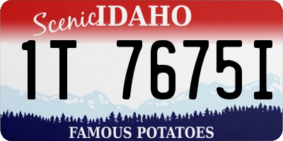 ID license plate 1T7675I