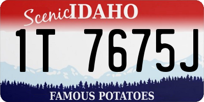 ID license plate 1T7675J