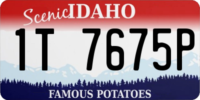 ID license plate 1T7675P