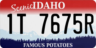 ID license plate 1T7675R