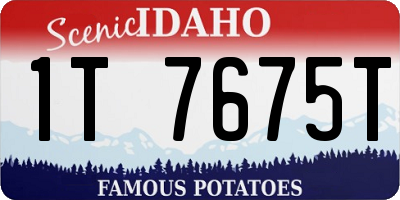 ID license plate 1T7675T