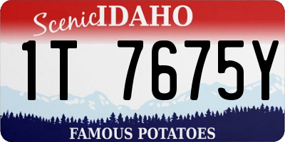 ID license plate 1T7675Y