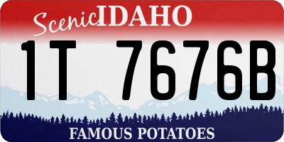 ID license plate 1T7676B