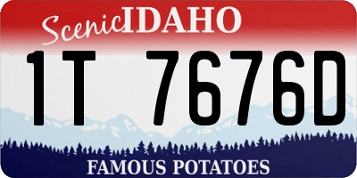 ID license plate 1T7676D