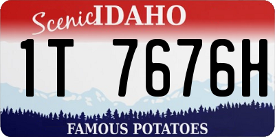 ID license plate 1T7676H