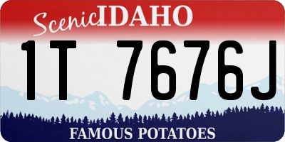 ID license plate 1T7676J