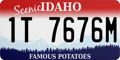 ID license plate 1T7676M