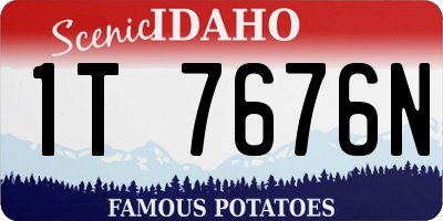 ID license plate 1T7676N