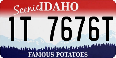 ID license plate 1T7676T