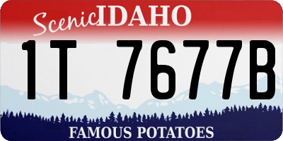 ID license plate 1T7677B