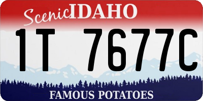 ID license plate 1T7677C