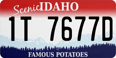 ID license plate 1T7677D