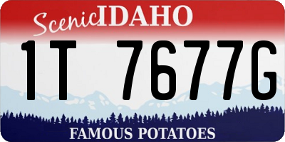 ID license plate 1T7677G