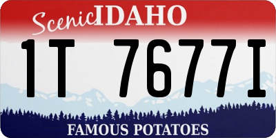 ID license plate 1T7677I