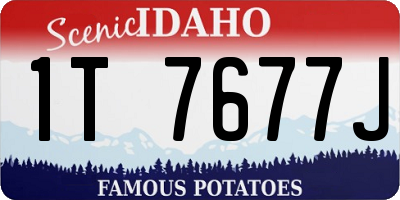ID license plate 1T7677J