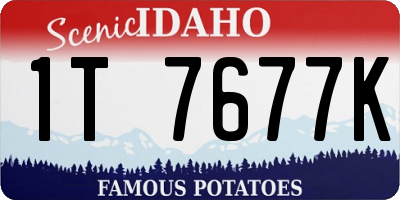 ID license plate 1T7677K