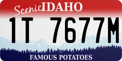 ID license plate 1T7677M