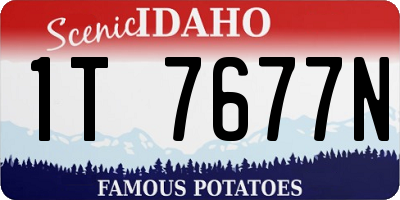 ID license plate 1T7677N