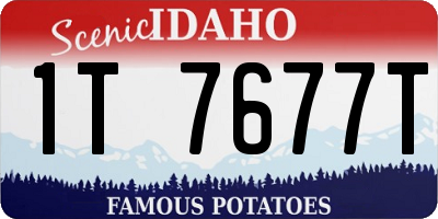 ID license plate 1T7677T