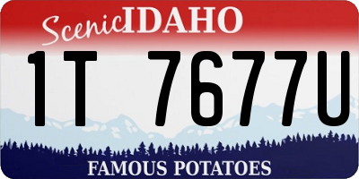 ID license plate 1T7677U